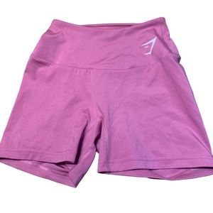 🌹 GYMSHARK XS Fitted Gym Shorts Pink Workout Fit Fitness